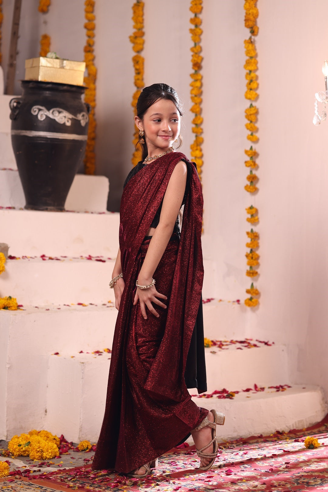 Moonlight and Sequins Saree | SHENDI | SR202386-G