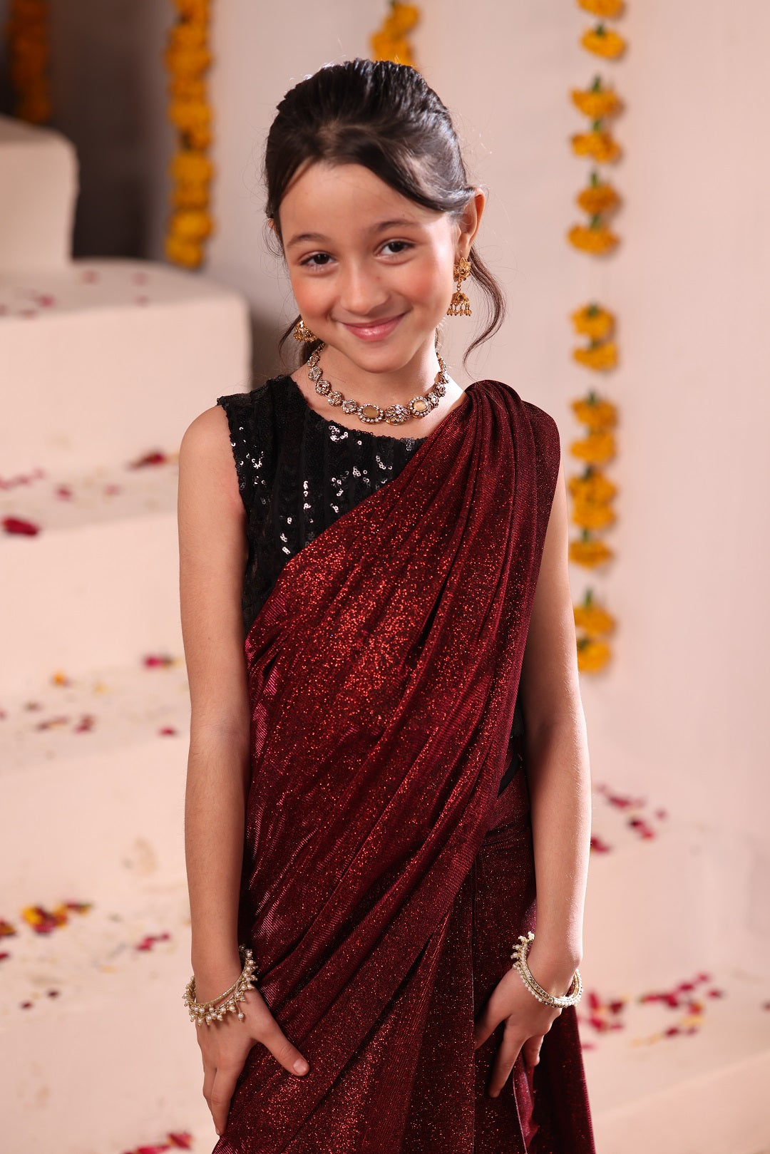 Moonlight and Sequins Saree | SHENDI | SR202386-G
