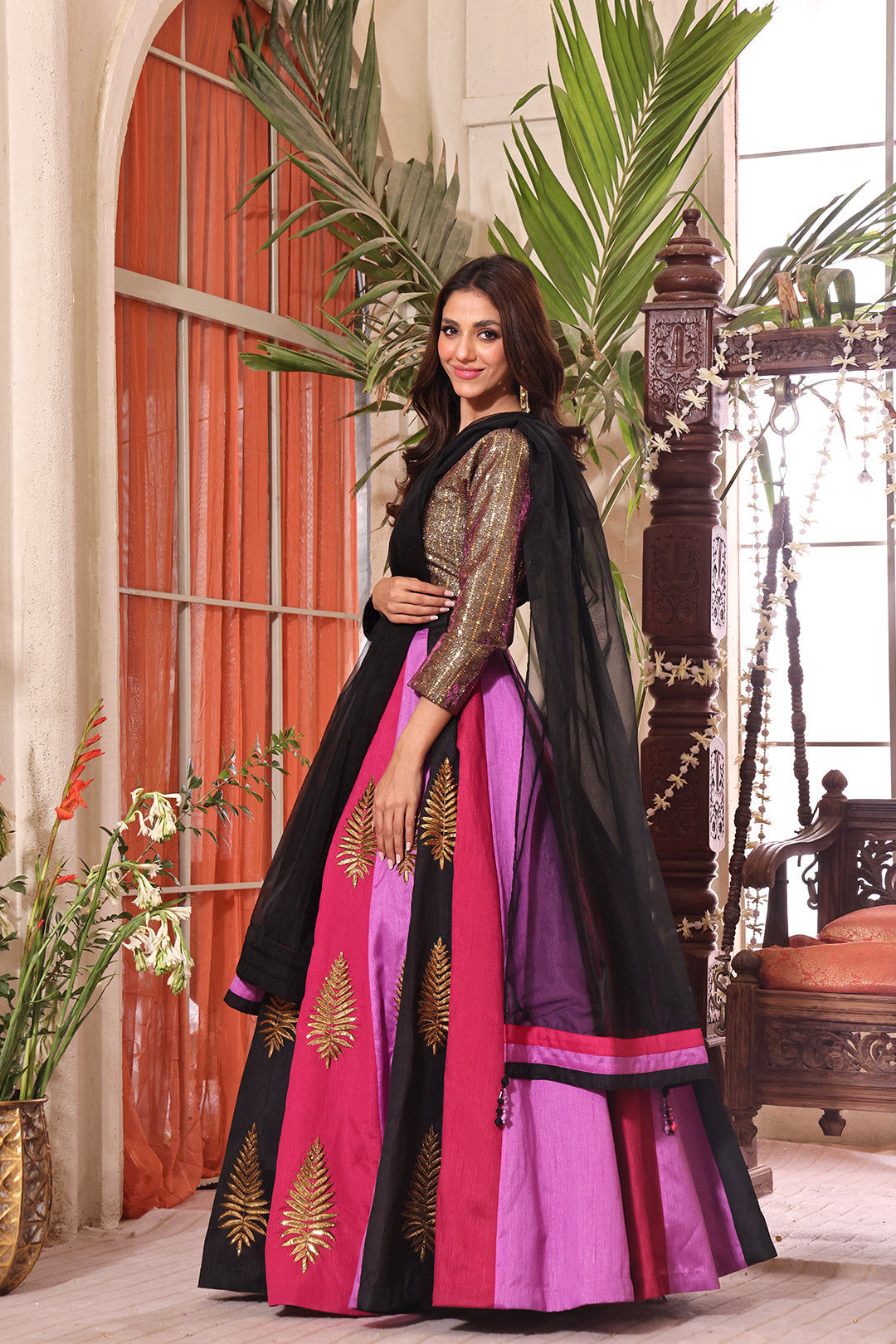 Moonlight & Raw Silk Lehenga Choli | SHENDI | L123135