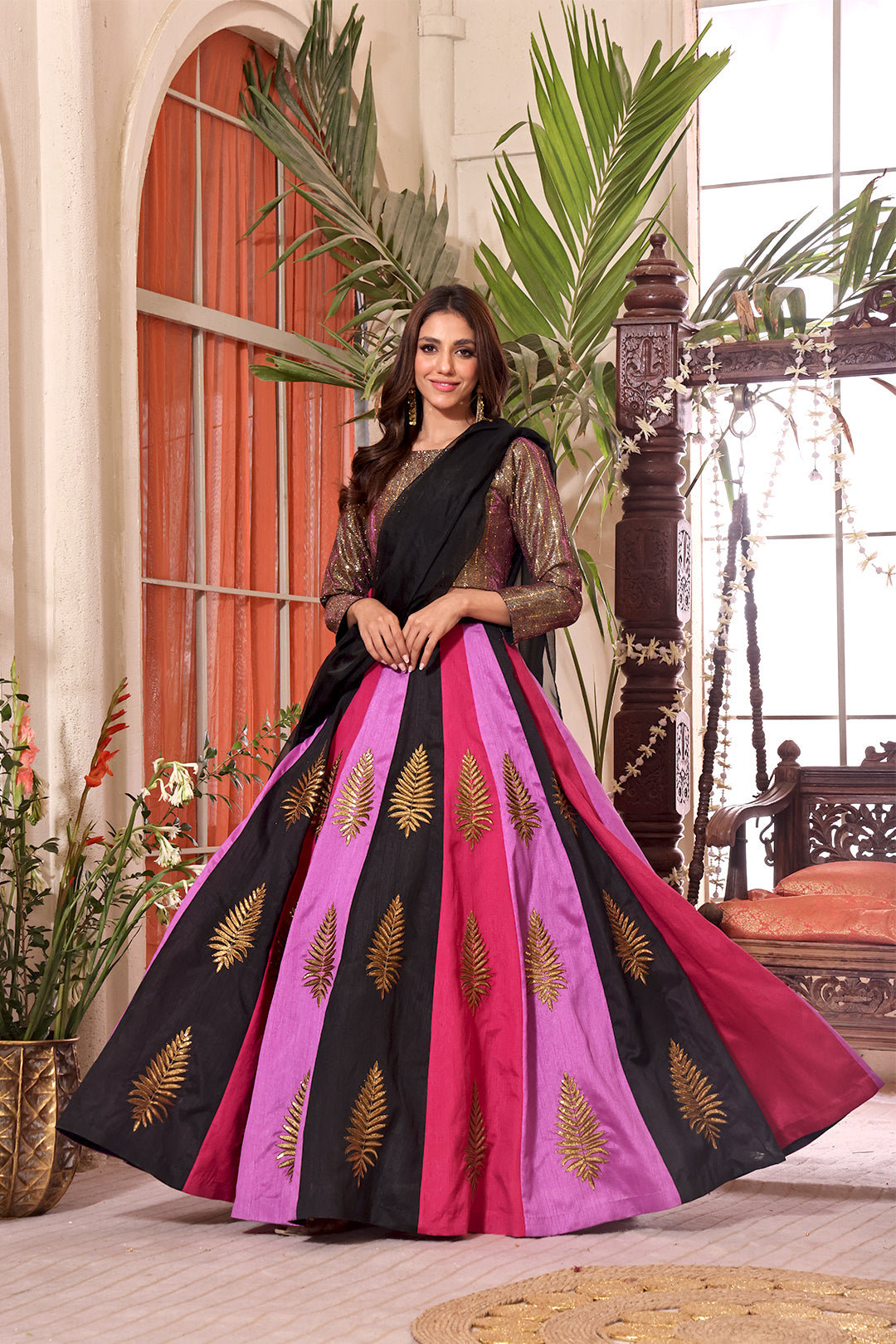 Moonlight & Raw Silk Lehenga Choli | SHENDI | L123135