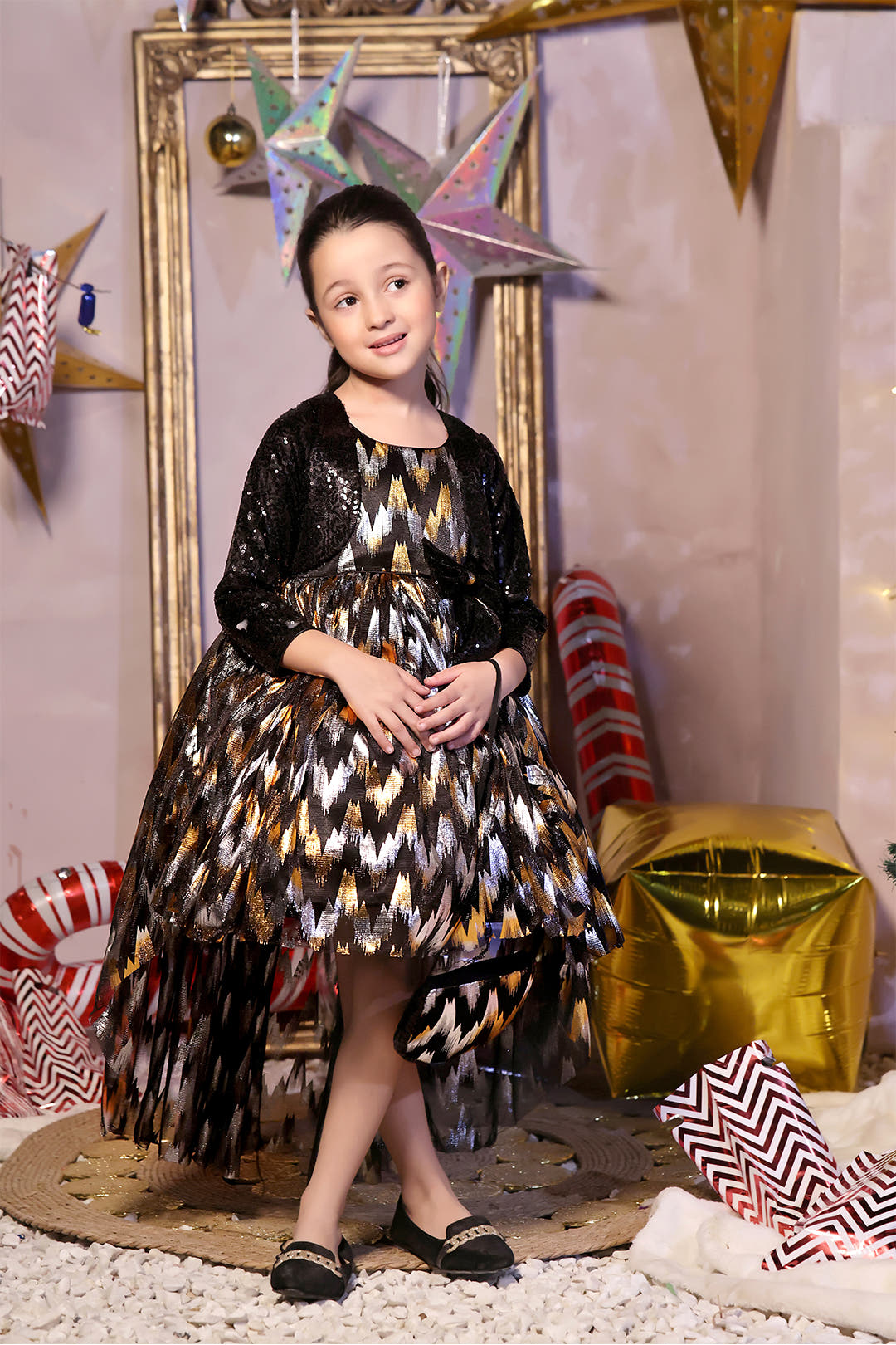 SANA'S printed frock Pakistan Eid