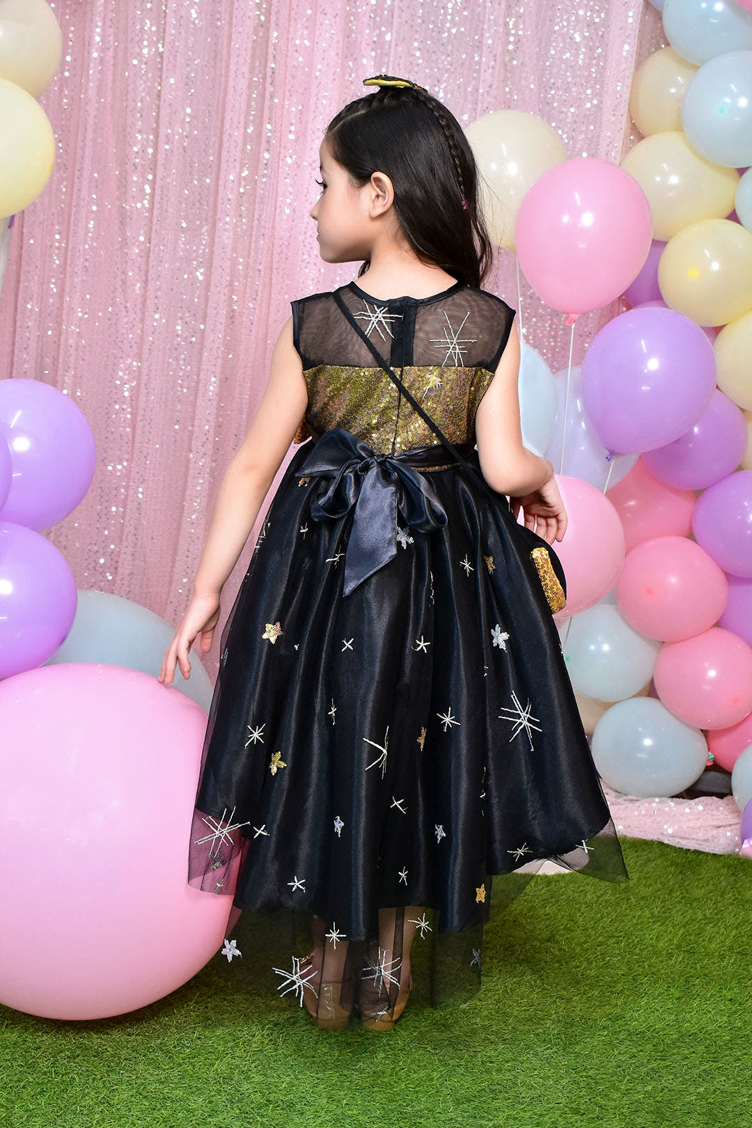 SANA'S net frock Pakistan party wear