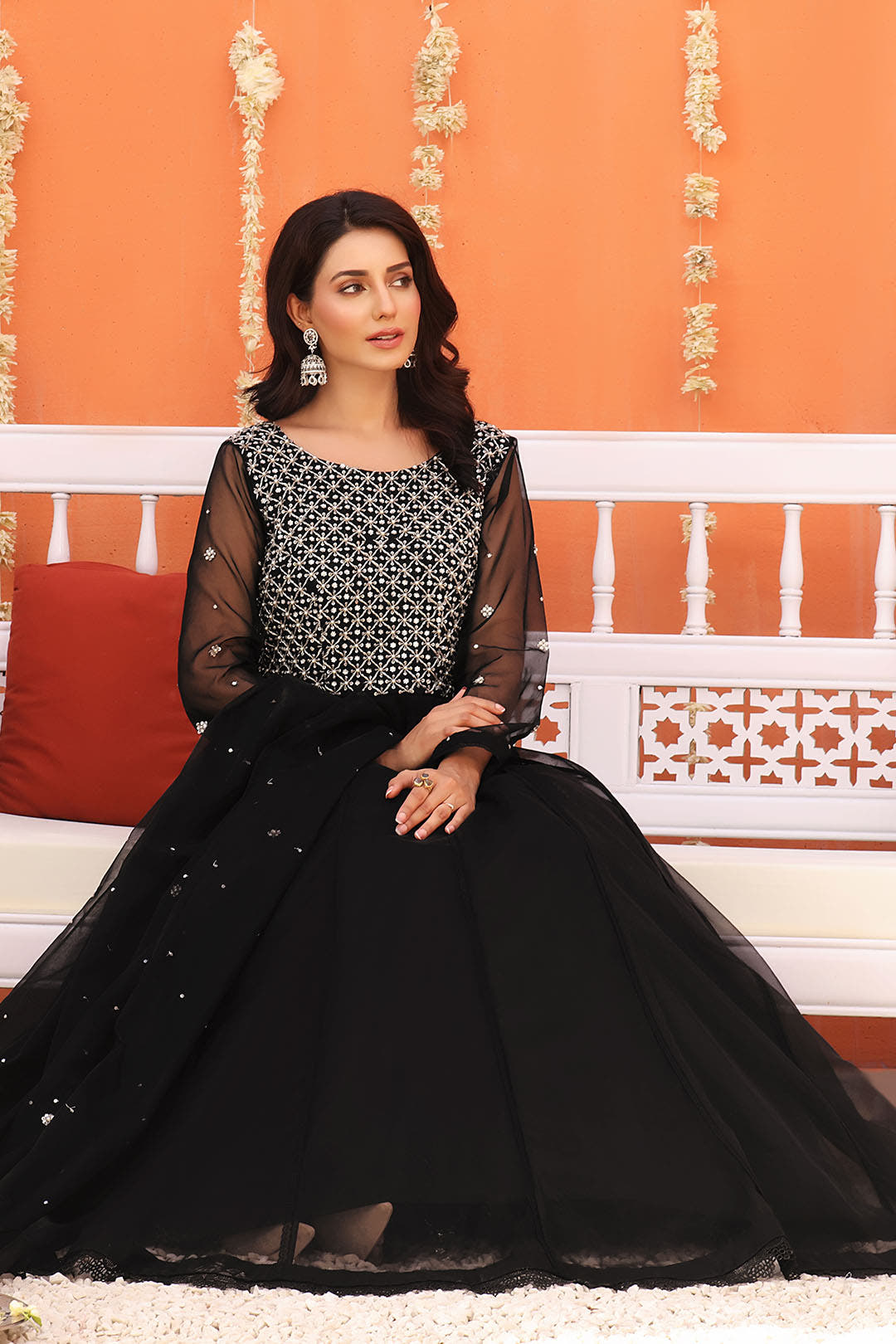 SANA'S handwork maxi dress Pakistan occasion wear