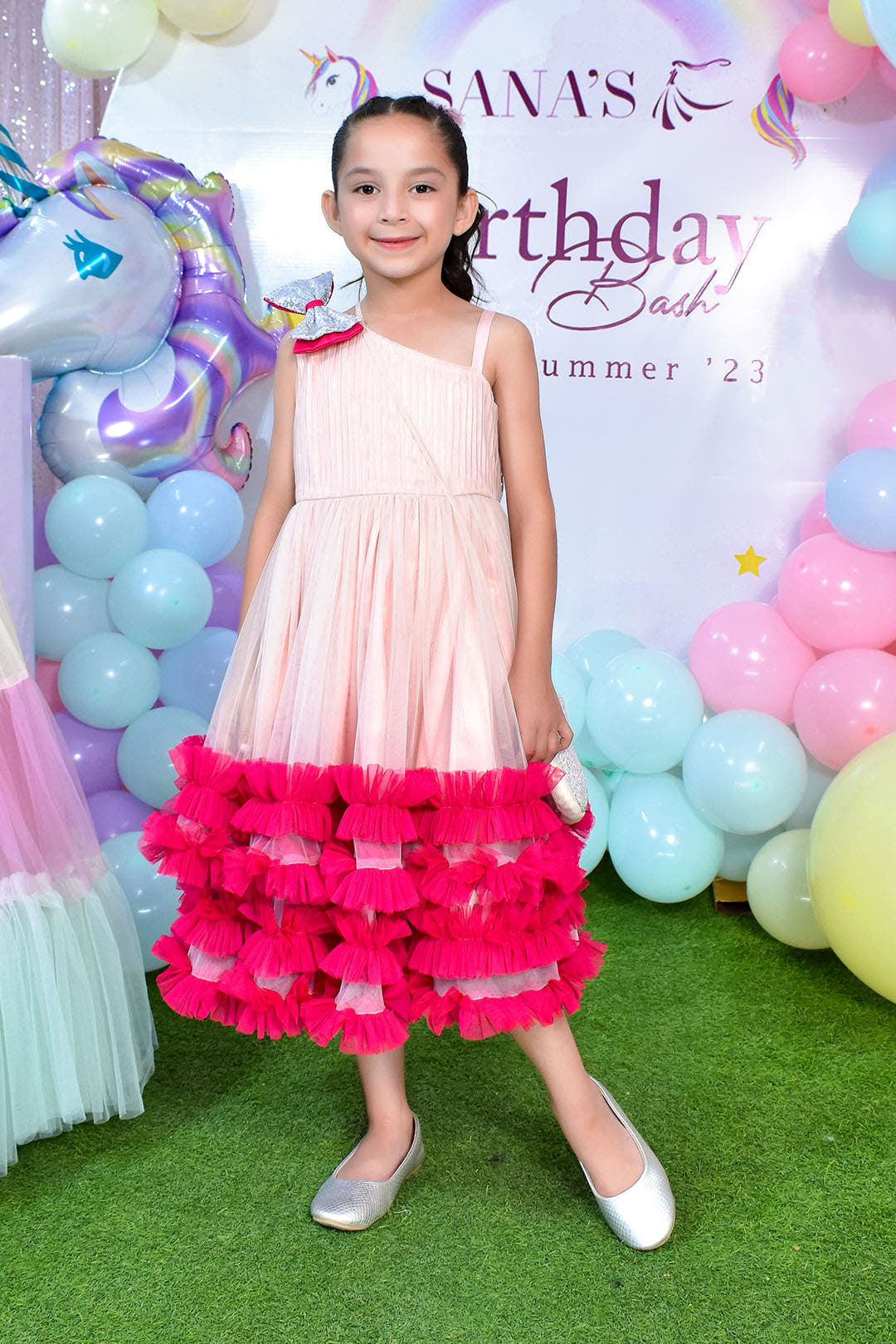 SANA'S net frock Pakistan party wear
