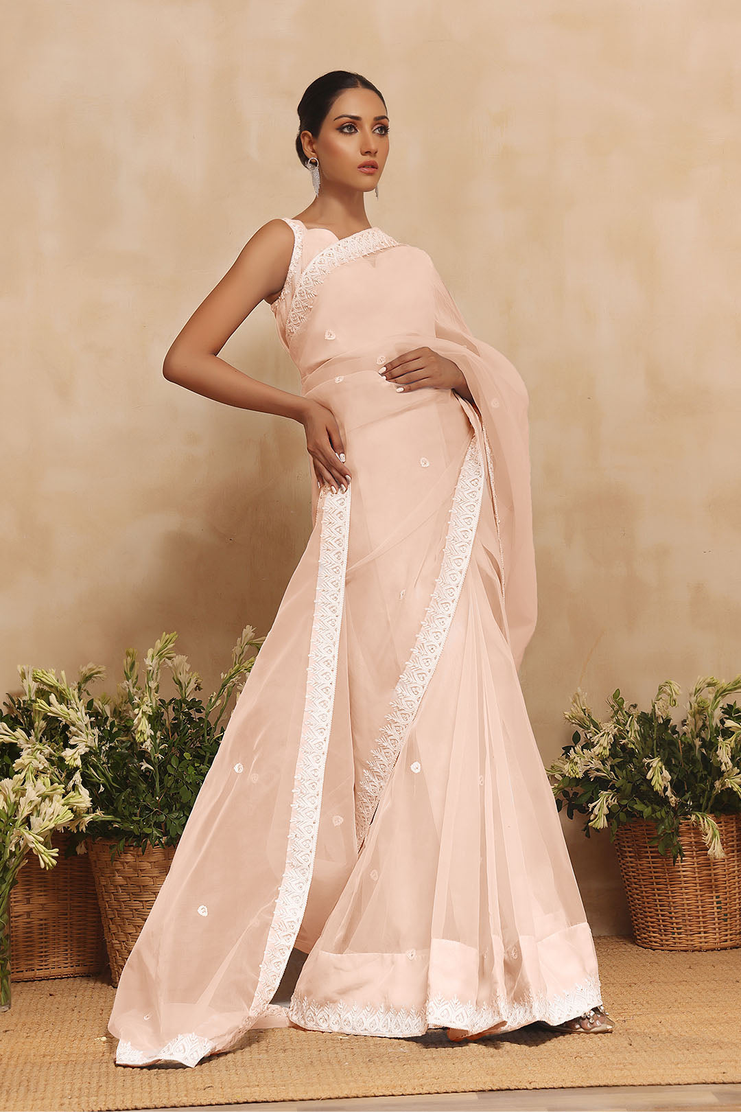 Aari Embrooidered Organza Saree | NIKHAAR | SR202359