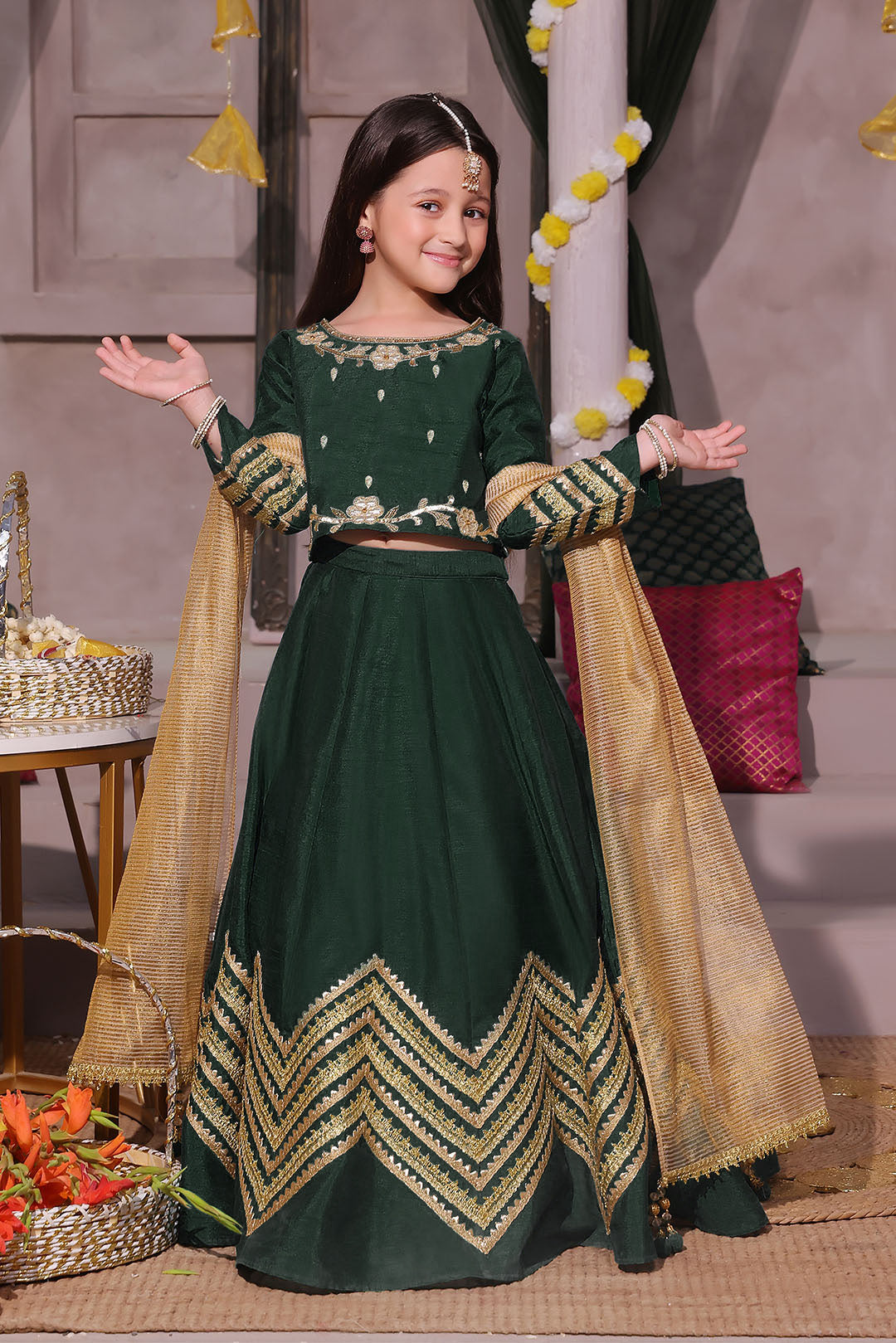 Handwork Embroidered Lehenga Choli | SHENDI | L3195