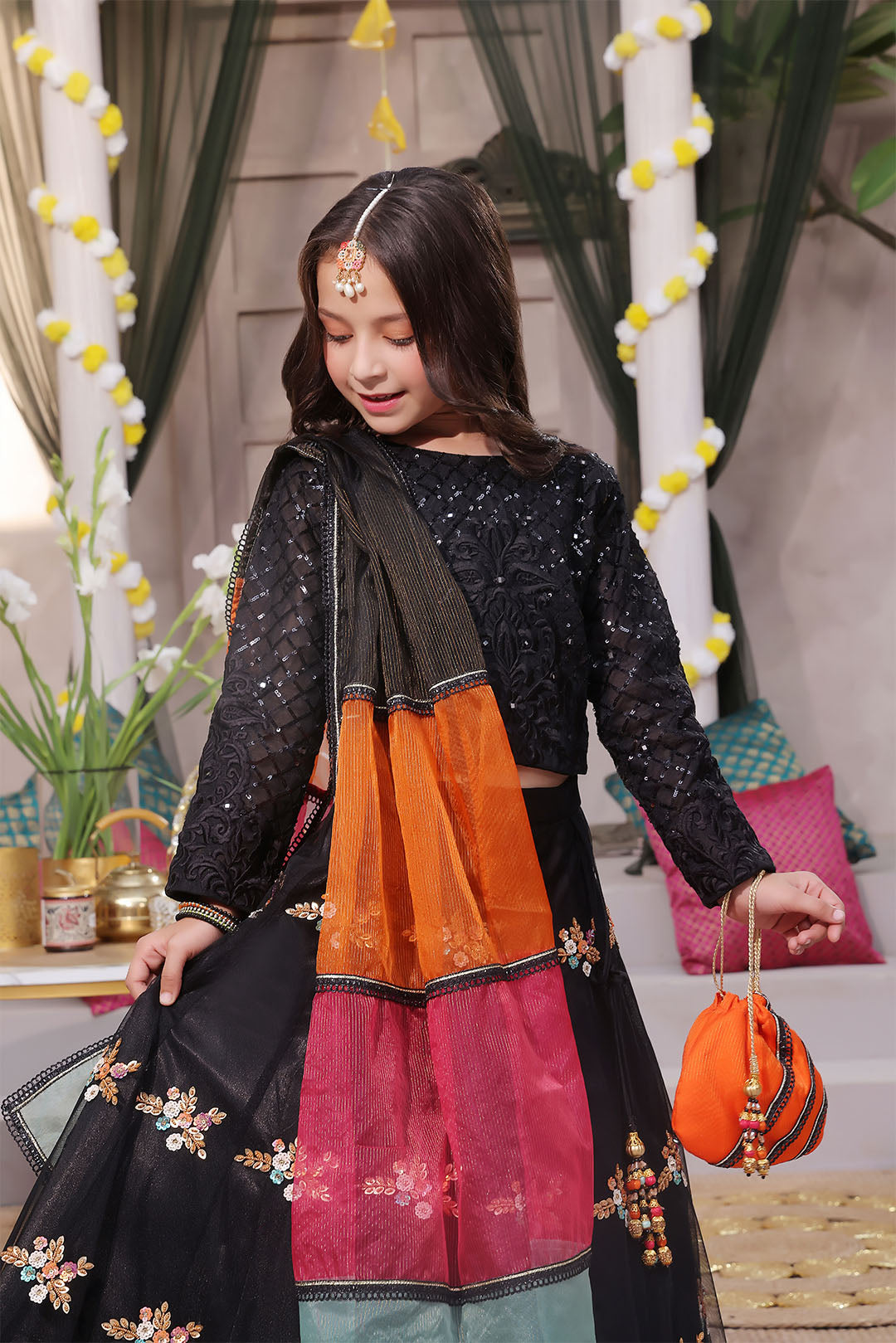 Embroidered Multi Sequins Lehenga Choli | SHENDI | L3194