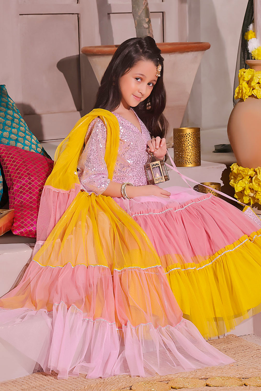 Sequins Net Lehenga Choli | SHENDI | L3226