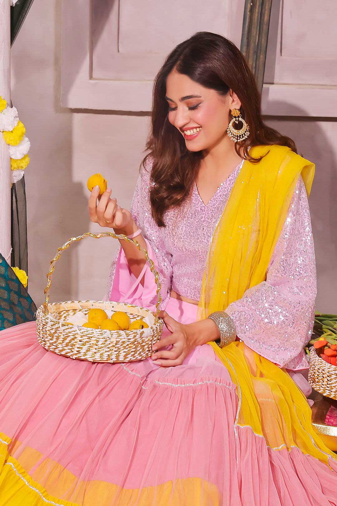 Sequins Net Lehenga Choli | SHENDI | L123226