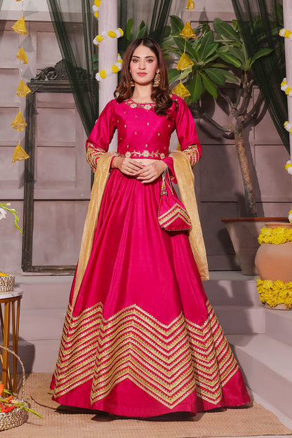 Handwork Embroidered Lehenga Choli | SHENDI | L123195