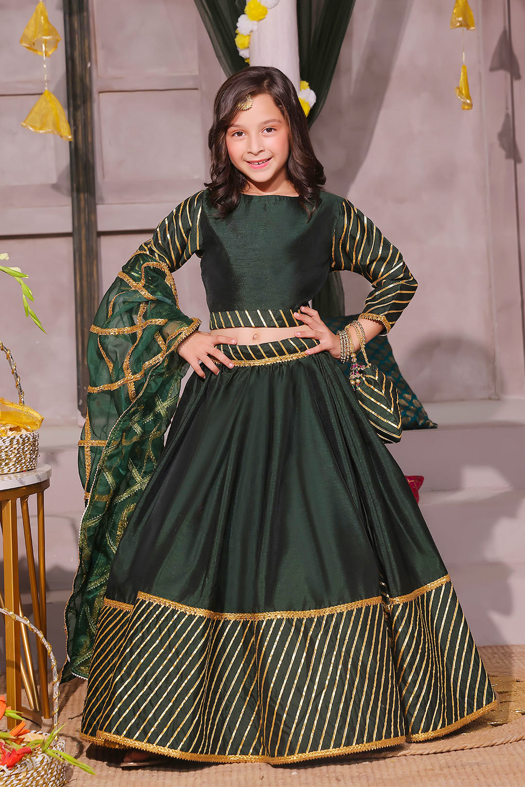 Gotta Embroidered Lehenga Choli | SHENDI | L3193