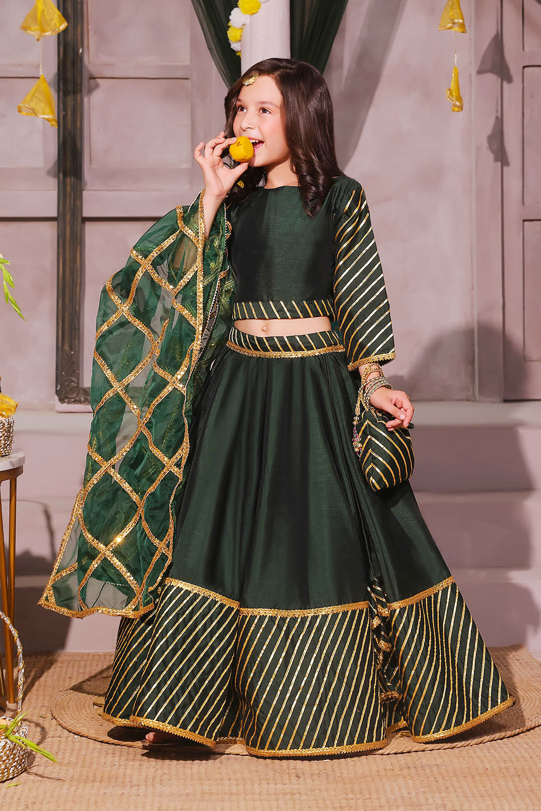 Gotta Embroidered Lehenga Choli | SHENDI | L3193