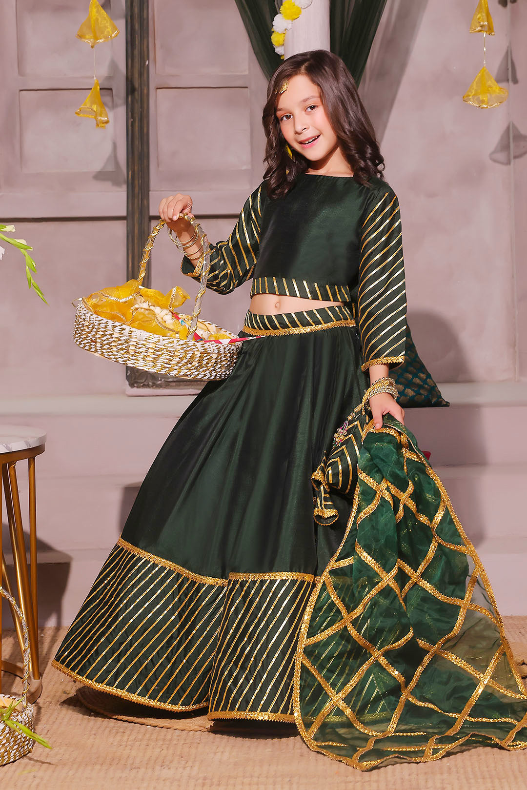 Gotta Embroidered Lehenga Choli | SHENDI | L3193