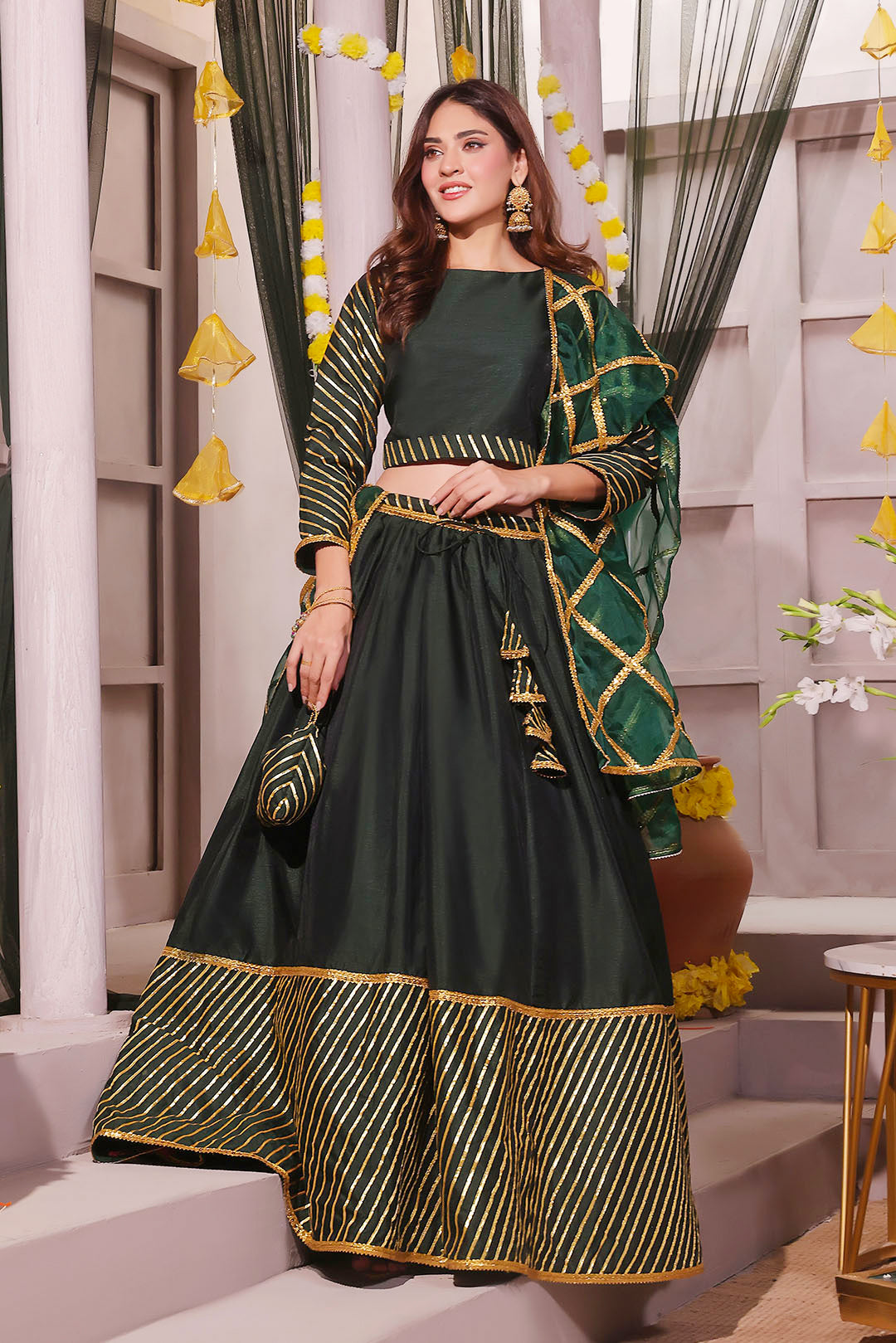 Gotta Embroidered Lehenga Choli | SHENDI | L123193