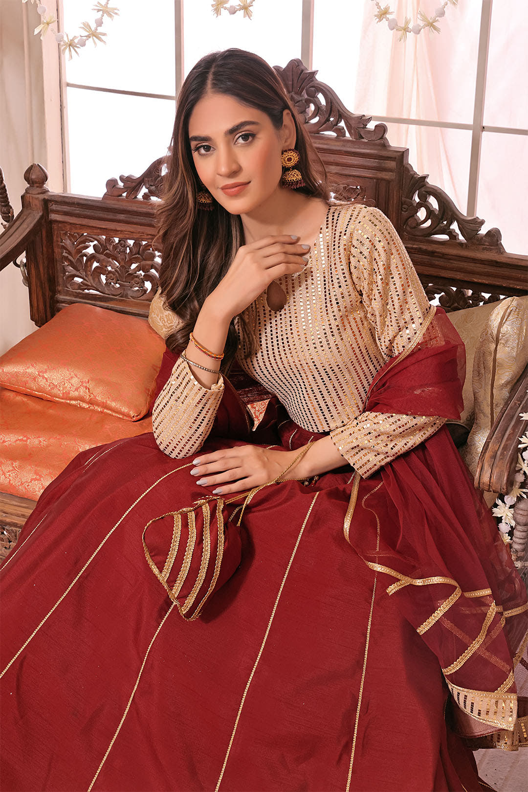 SANA'S raw silk lehenga Pakistan occasion wear