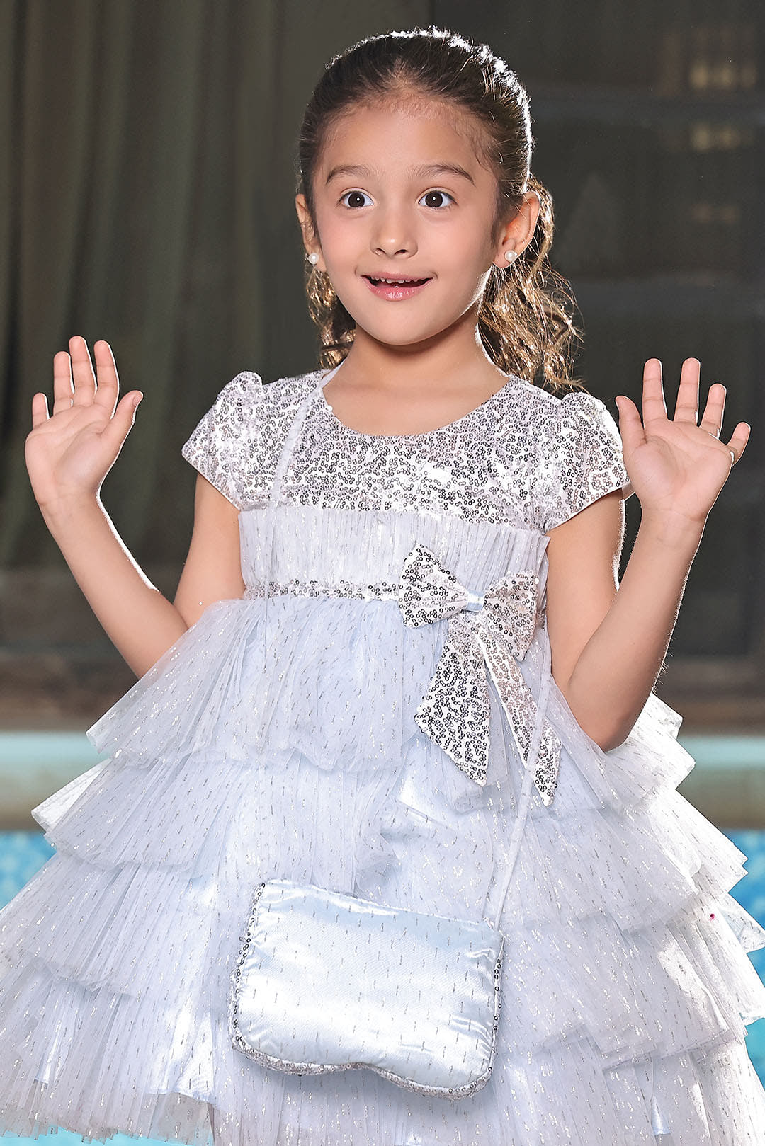 SANA'S net frock Pakistan occasion wear