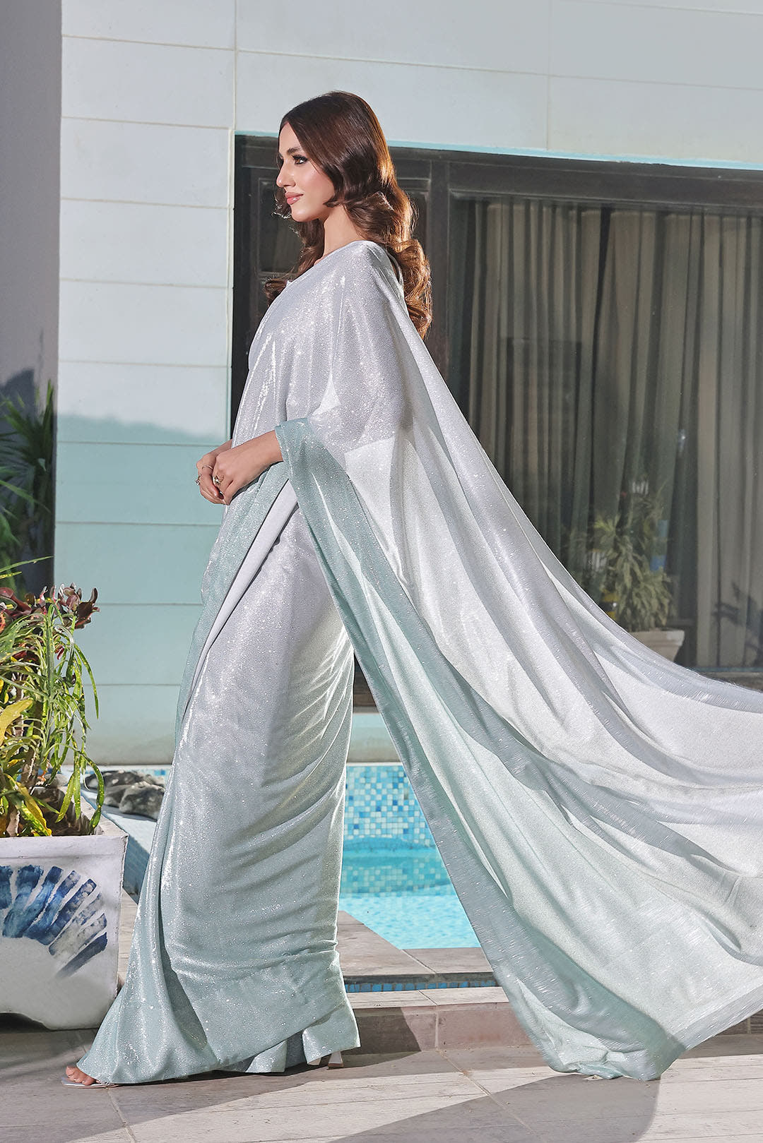 SANA'S moonlight saree Pakistan occasion wear