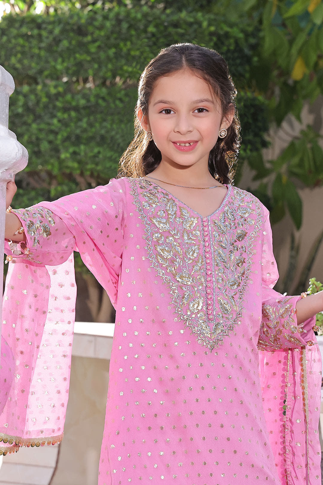 SANA'S red embroidered gharara suit Pakistan occasion wear