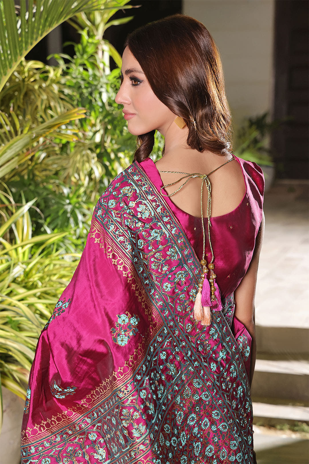 SANA'S printed saree Pakistan occasion wear