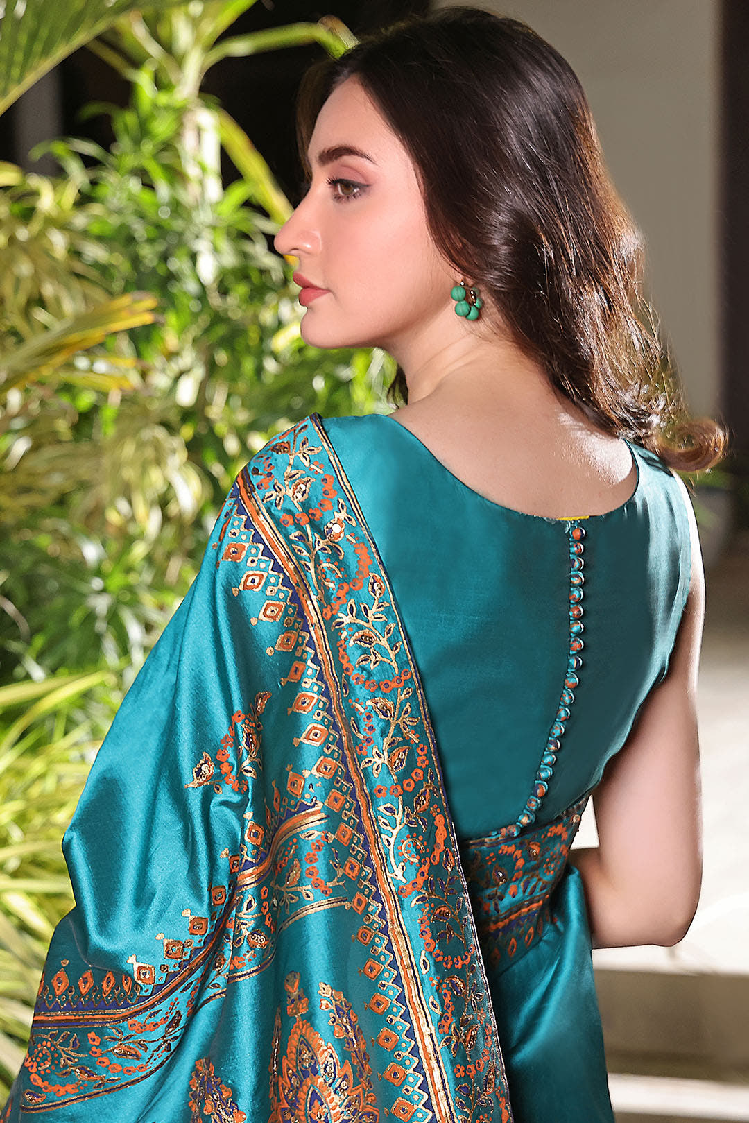 SANA'S printed saree Pakistan occasion wear