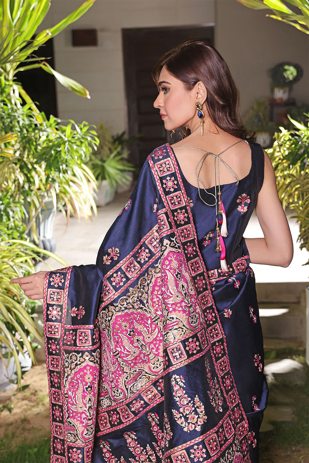 SANA'S printed saree Pakistan occasion wear