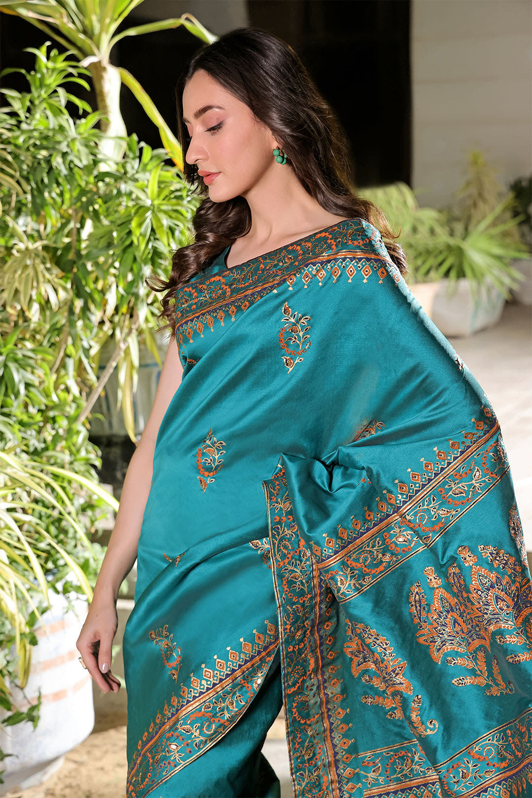 SANA'S printed saree Pakistan occasion wear