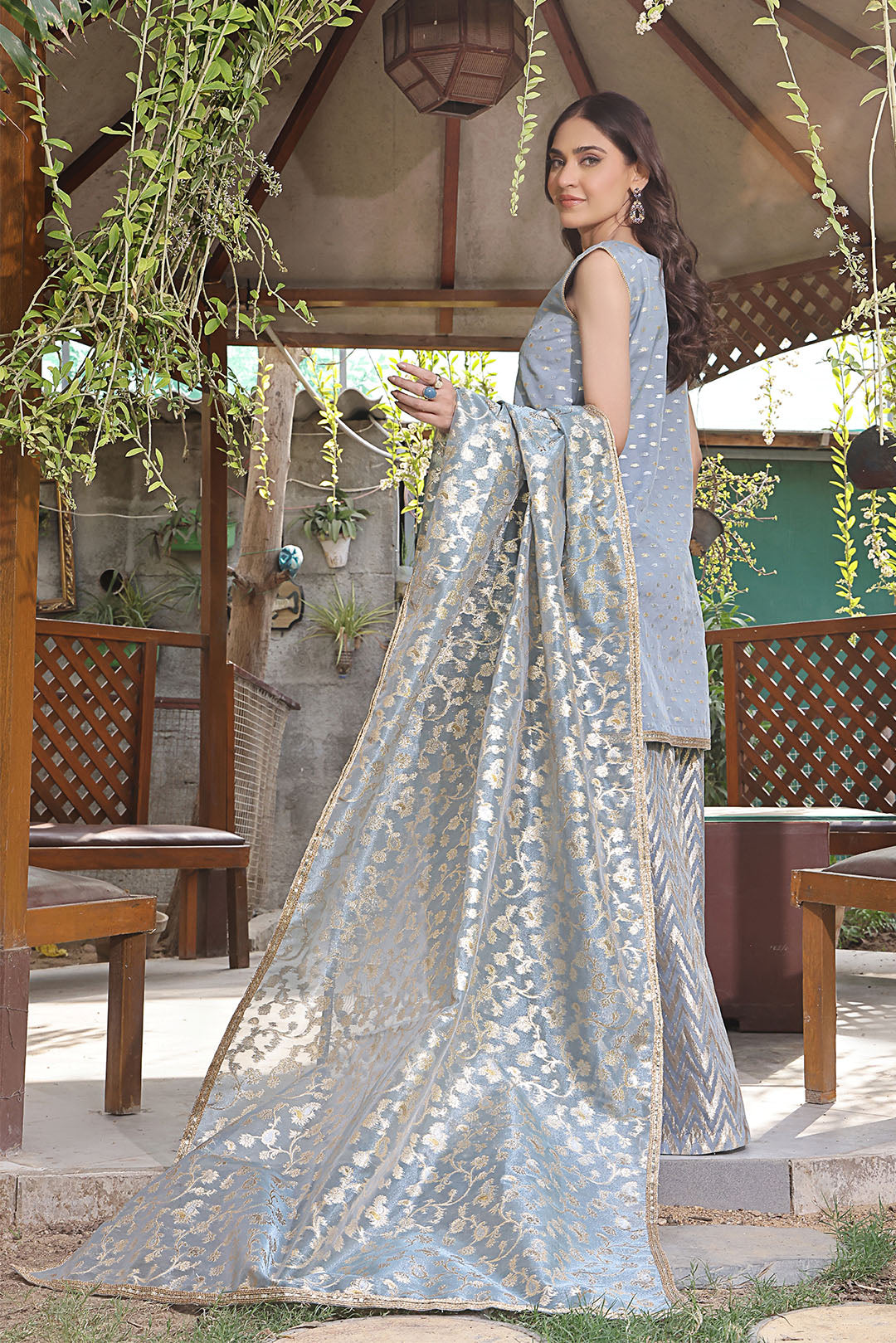 Organza Lorex Plazo Suit | New Arrivals | P123224