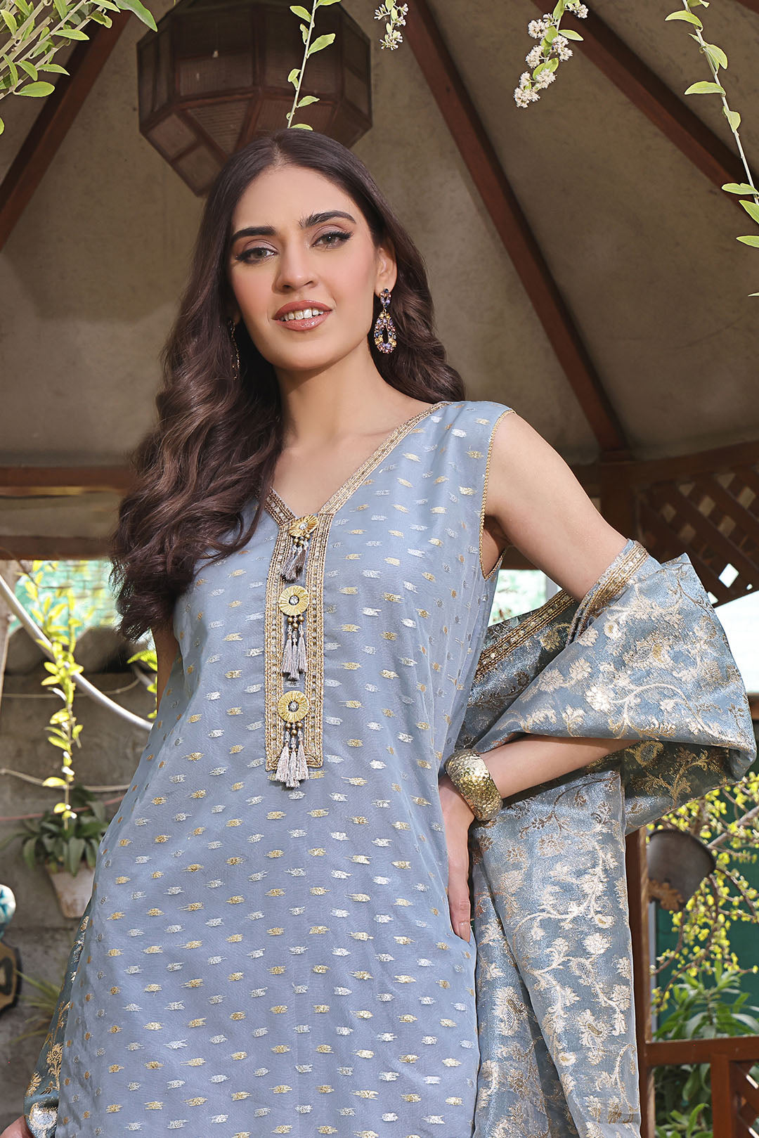 Organza Lorex Plazo Suit | New Arrivals | P123224