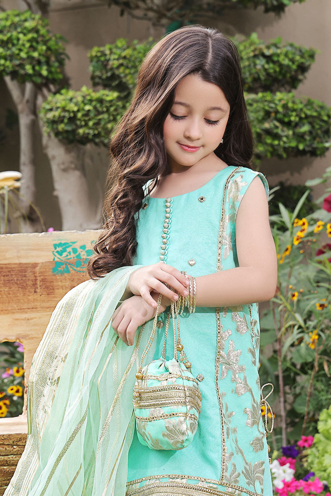 SANA'S organza plazo suit Pakistan occasion wear