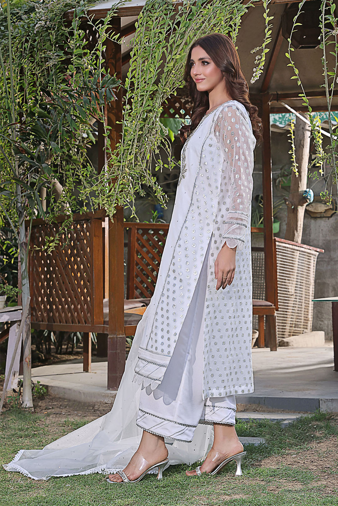 SANA'S red embroidered suit Pakistan occasion wear