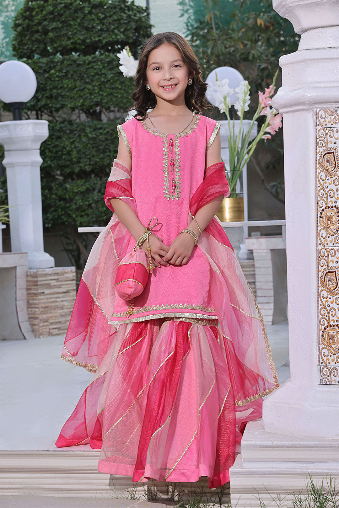 SANA'S zari organza gharara suit Pakistan occasion wear