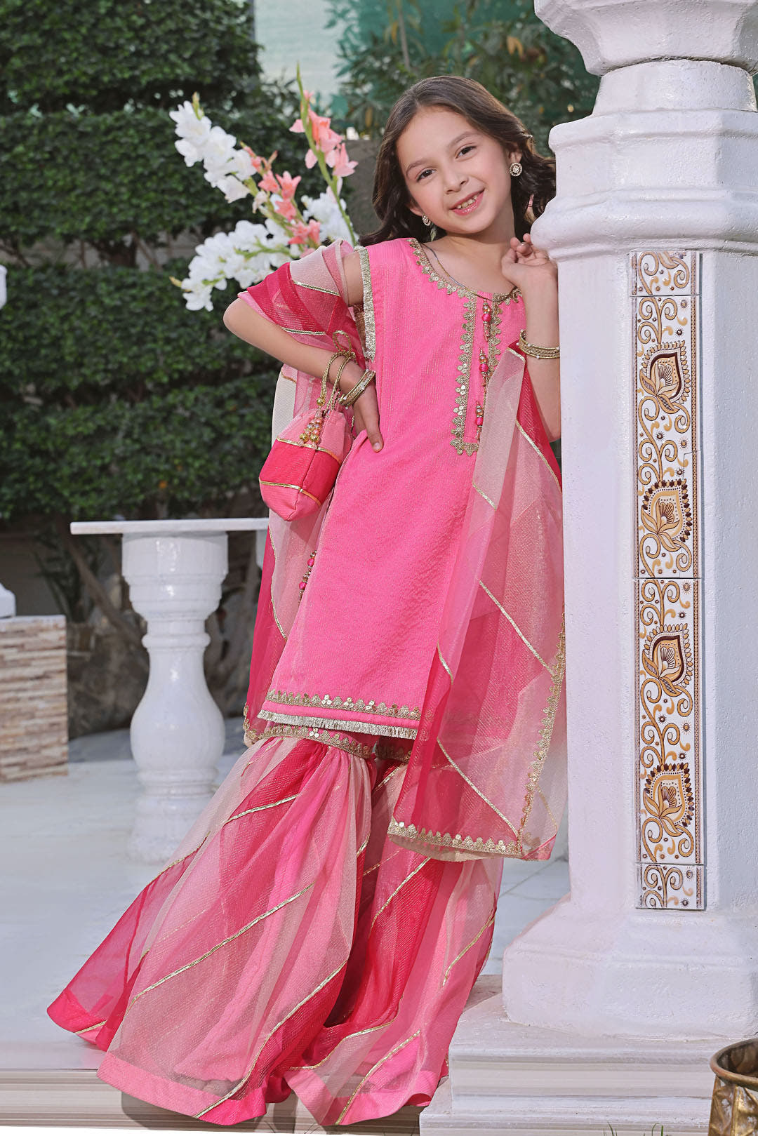 SANA'S zari organza gharara suit Pakistan occasion wear