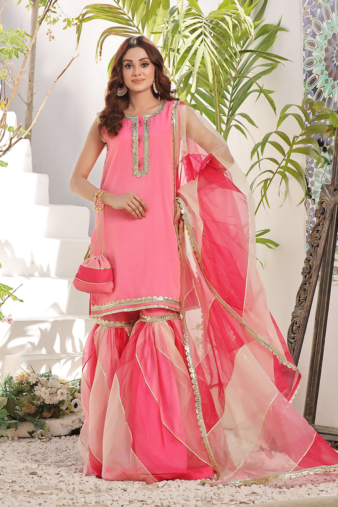 Zari Organza Gharara Suit | New Arrivals | G123225
