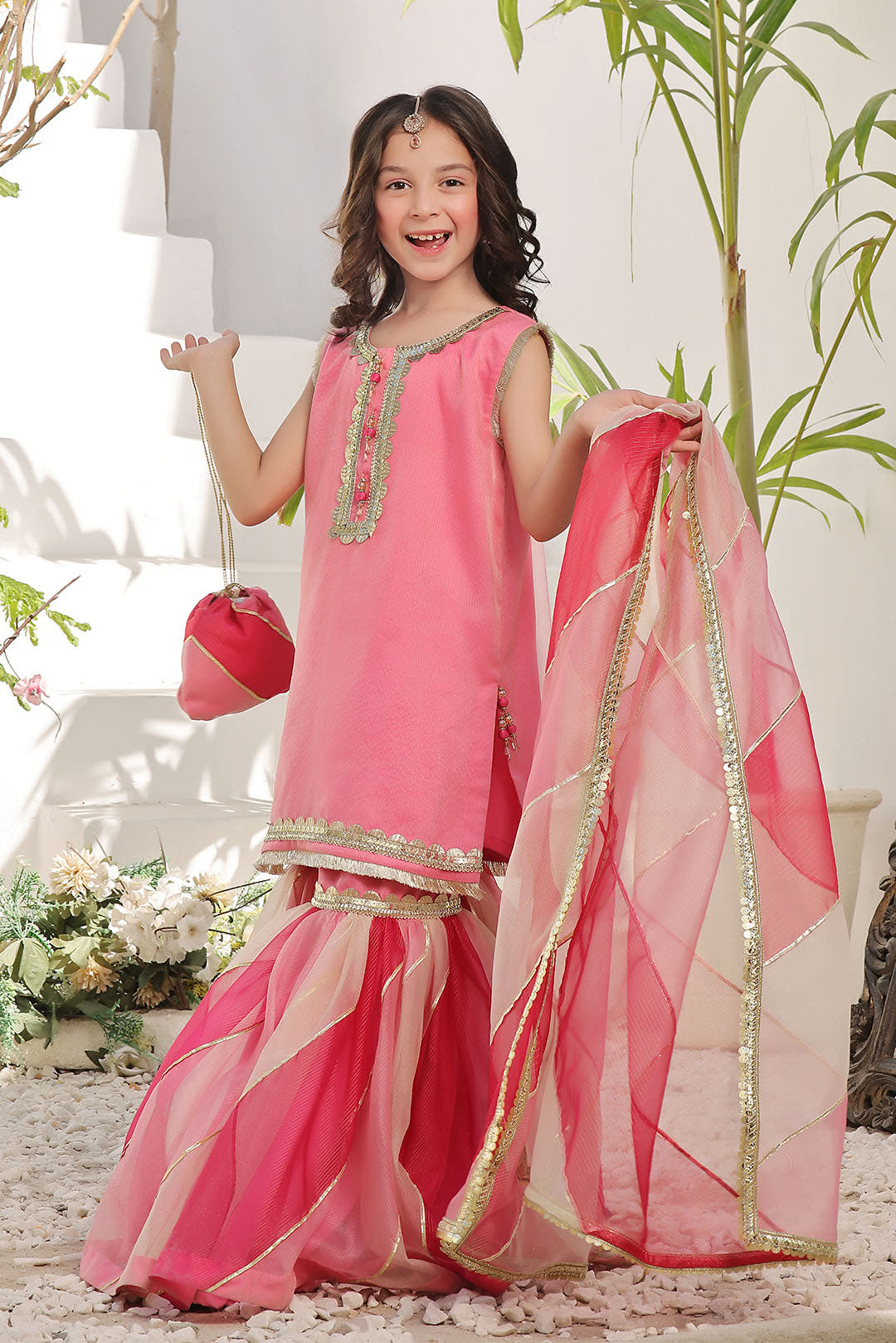SANA'S zari organza gharara suit Pakistan occasion wear