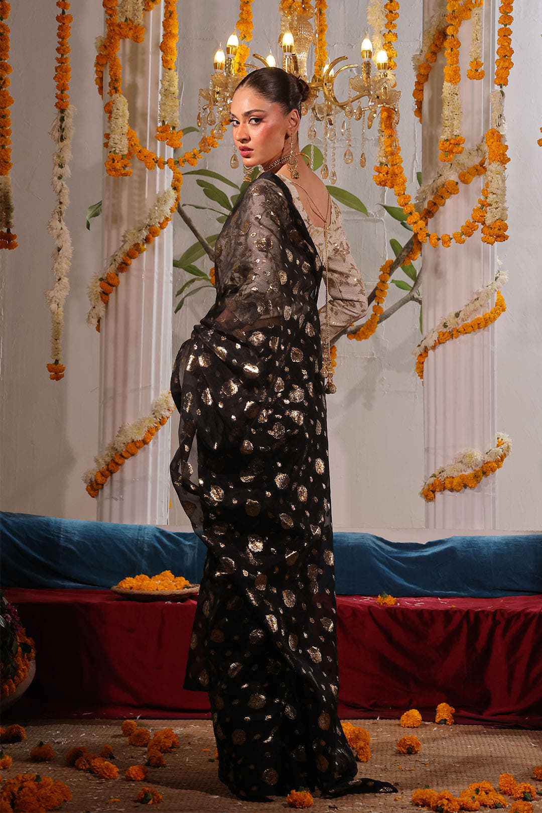 SANA'S organza saree Pakistan occasion wear