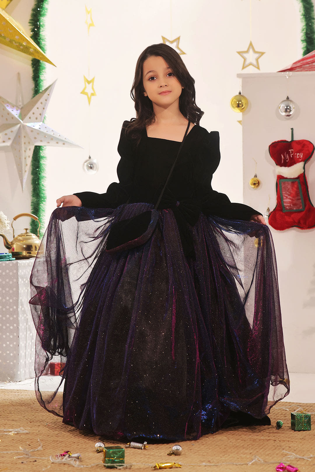 SANA'S net maxi dress Pakistan Eid