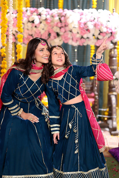 Gotta Work Velvet Lehenga Choli | SHENDI | L3278