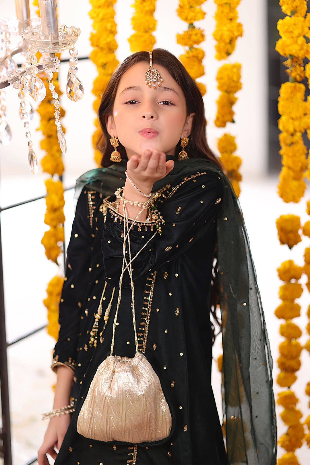 SANA'S red embroidered velvet gharara suit Pakistan occasion wear