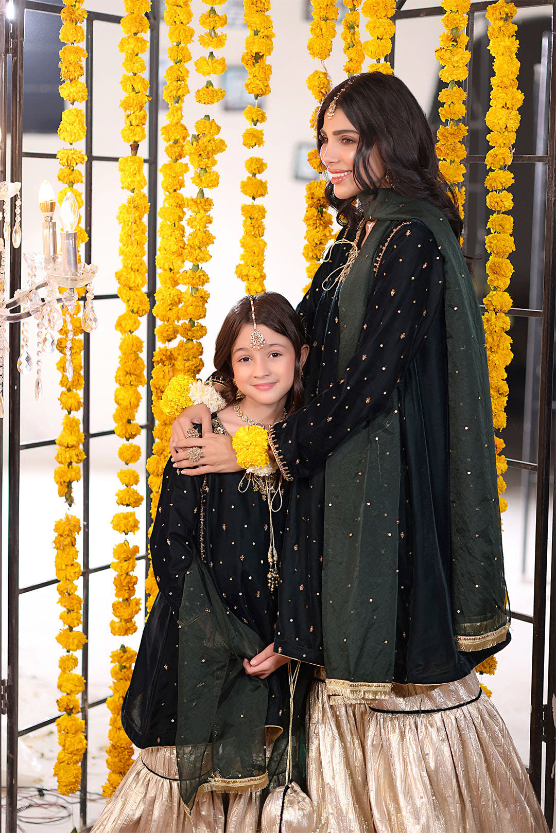 SANA'S red embroidered velvet gharara suit Pakistan occasion wear