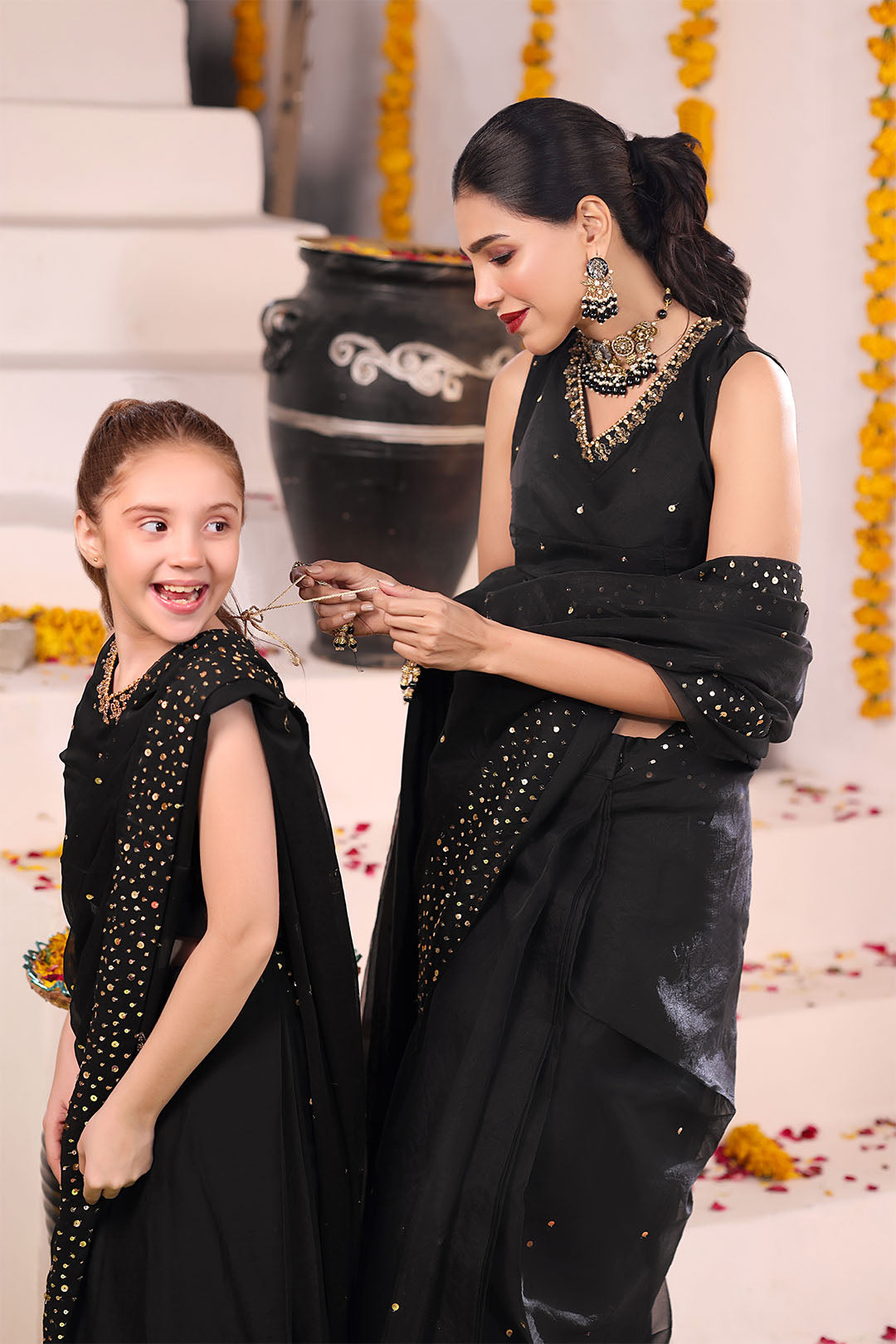 Sequins Work Organza Saree | SHENDI | SR202366