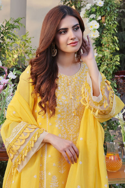 Unstitched Embroidered Khaddi Net Suit | UN-S8000