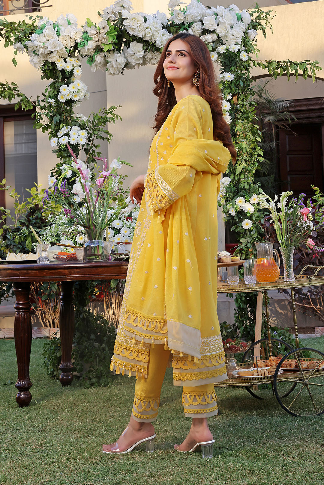 Unstitched Embroidered Khaddi Net Suit | UN-S8000