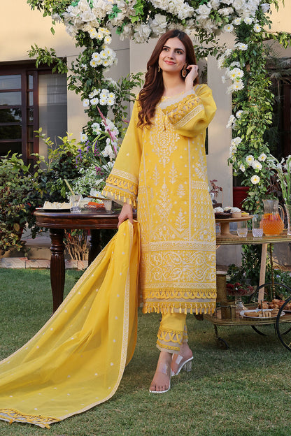 Unstitched Embroidered Khaddi Net Suit | UN-S8000