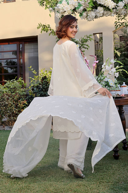 Unstitched Embroidered Khaddi Net Suit | UN-S8005