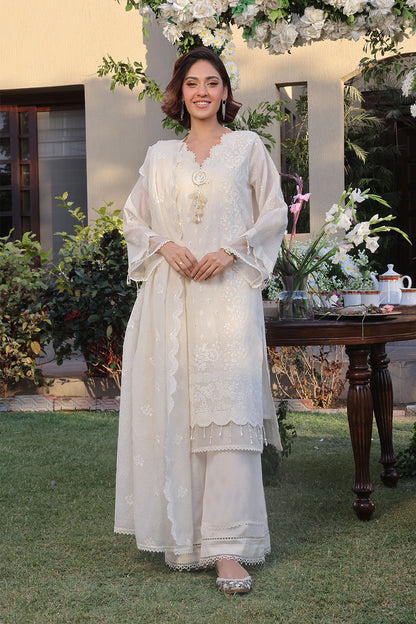 Unstitched Embroidered Khaddi Net Suit | UN-S8005