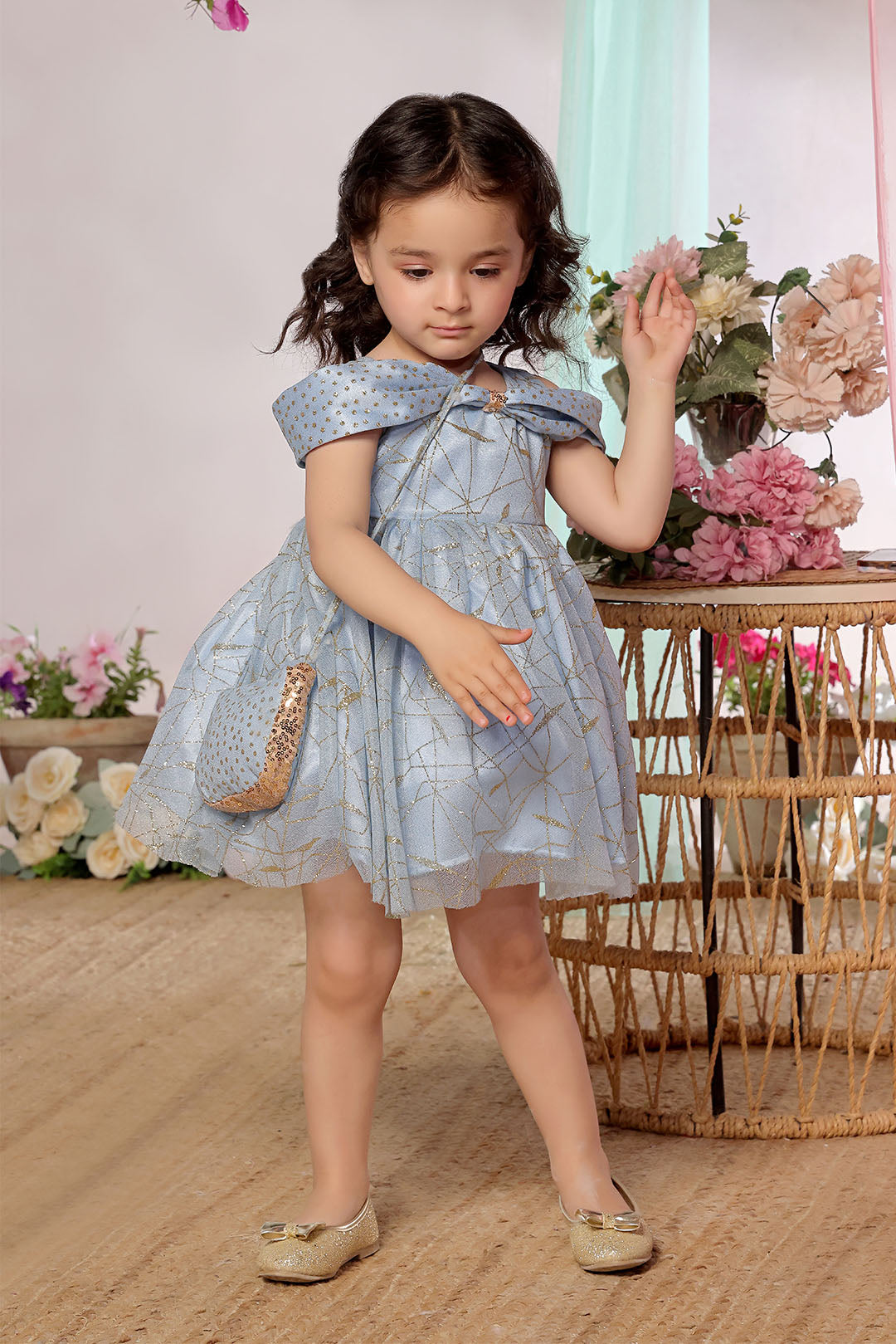 Bow Shoulder Fancy Frock | Eid Edit | F2353