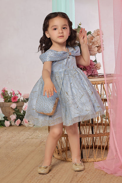 Bow Shoulder Fancy Frock | Eid Edit | F2353