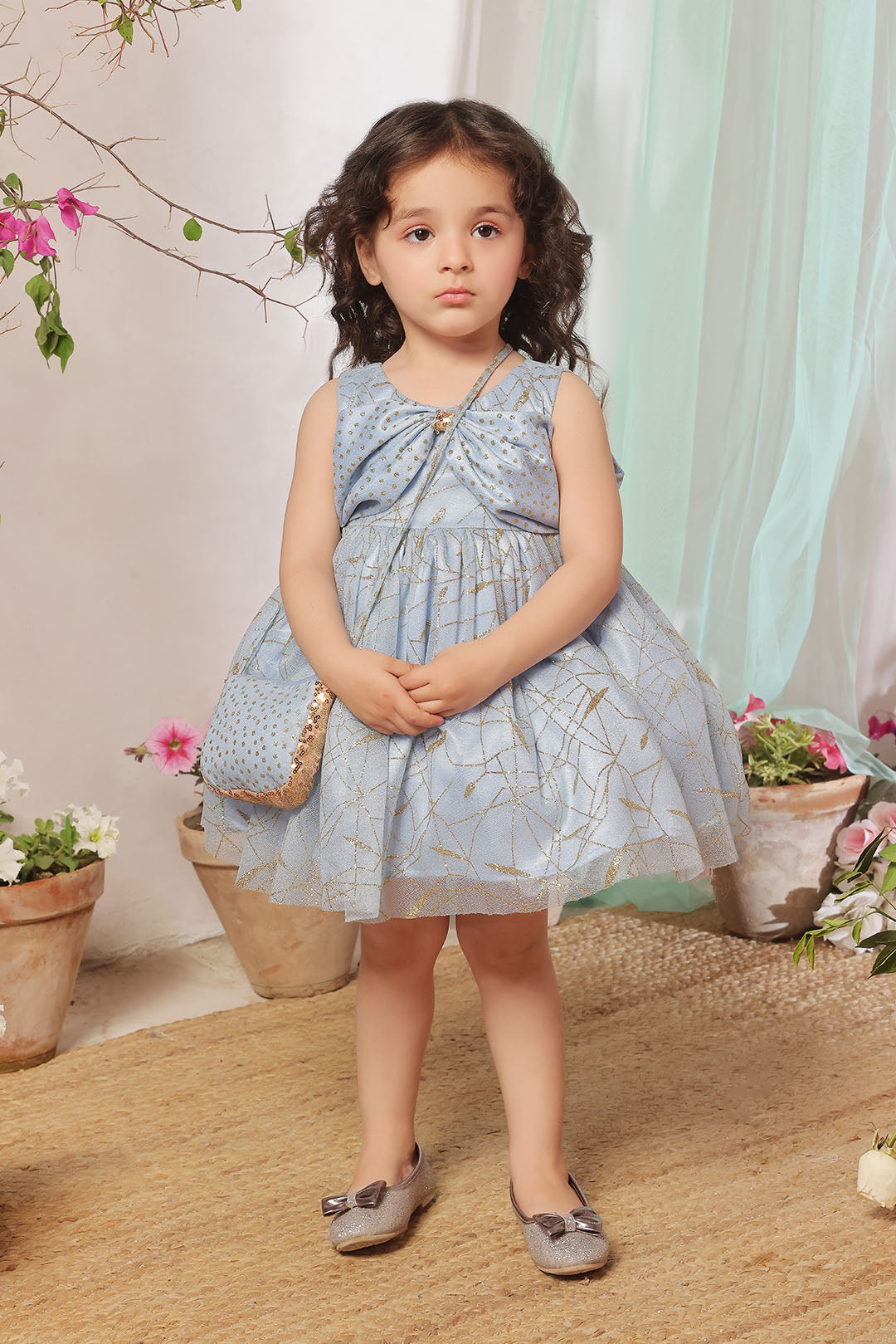 Bow Shoulder Fancy Frock | Eid Edit | F2353