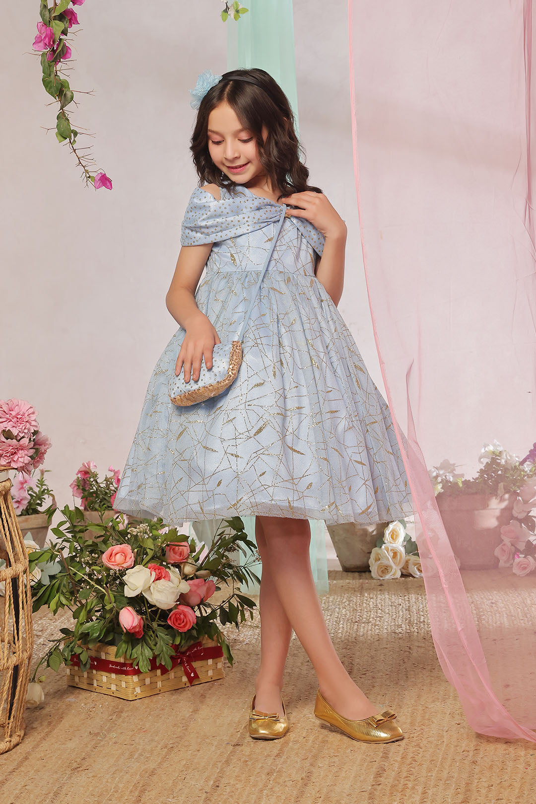 Bow Shoulder Fancy Frock | Eid Edit | F2353