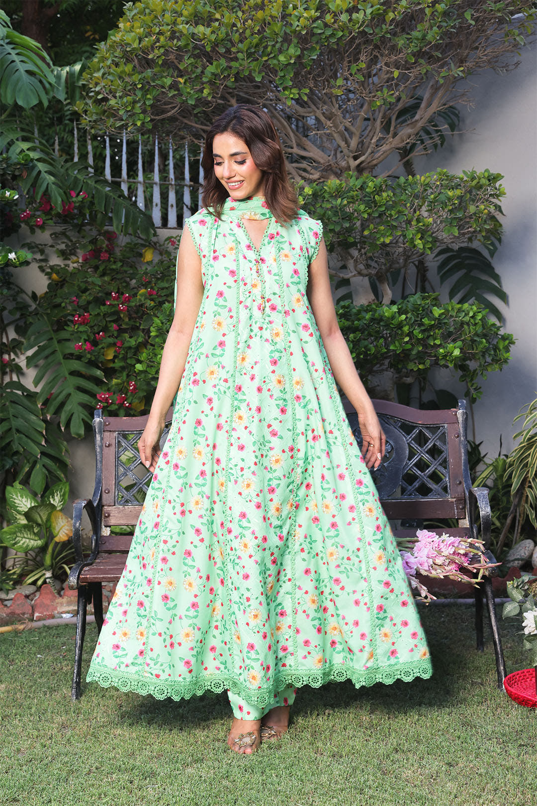 SANA'S printed lawn suit Pakistan occasion wear